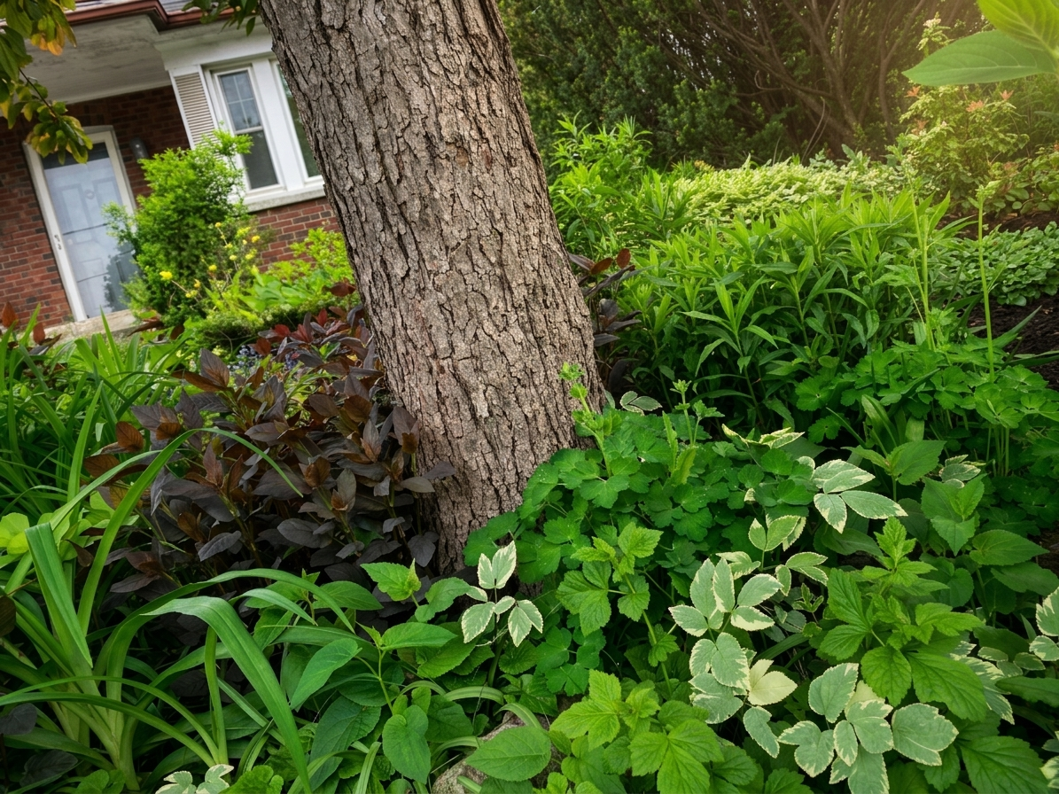Professional garden maintenance in Toronto - vibrant residential garden with colourful perennials